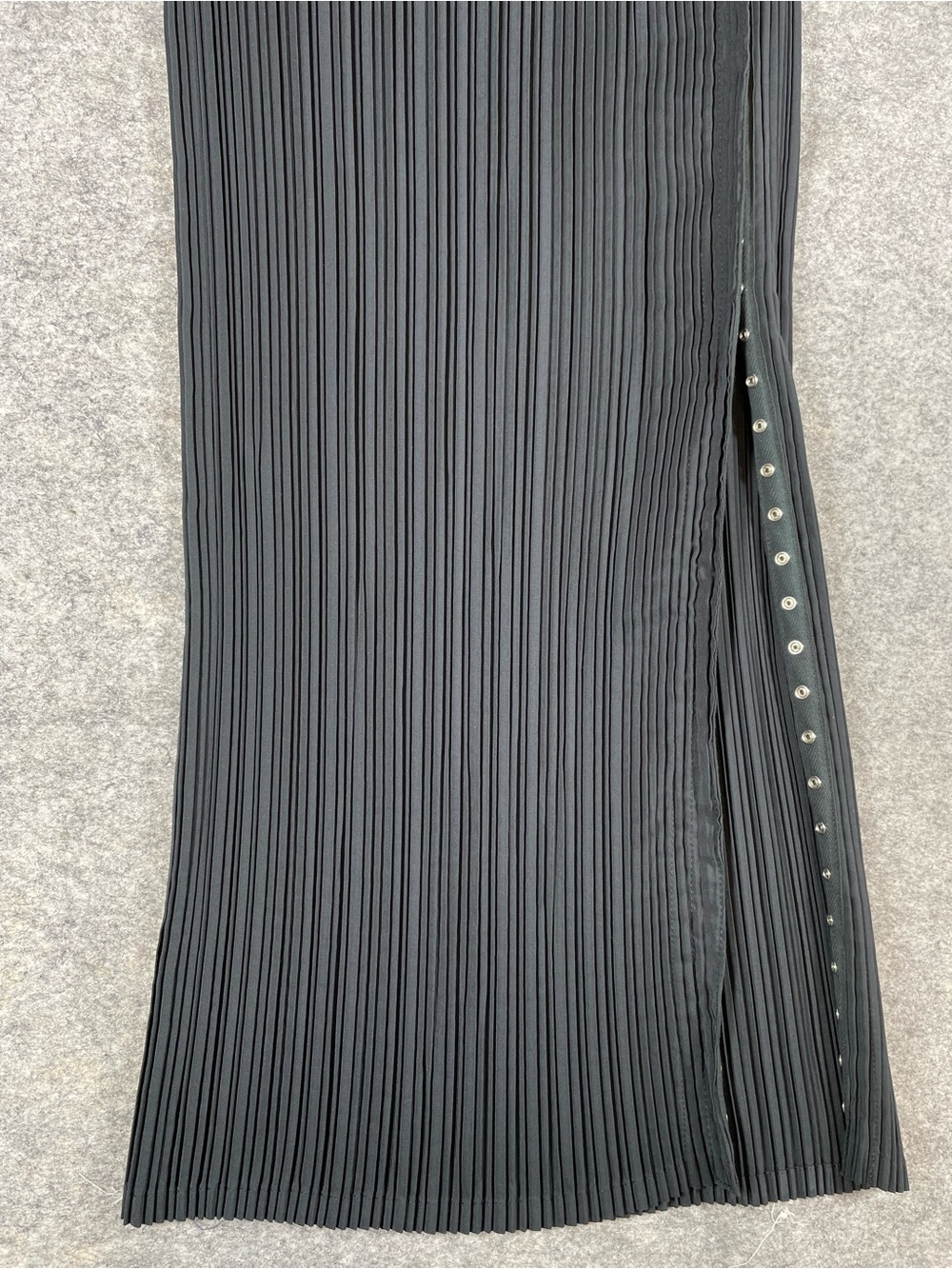 Vintage Lezley George London Black Pleated Maxi Skirt Y2K Minimalist Midi Small - Picture 4 of 15